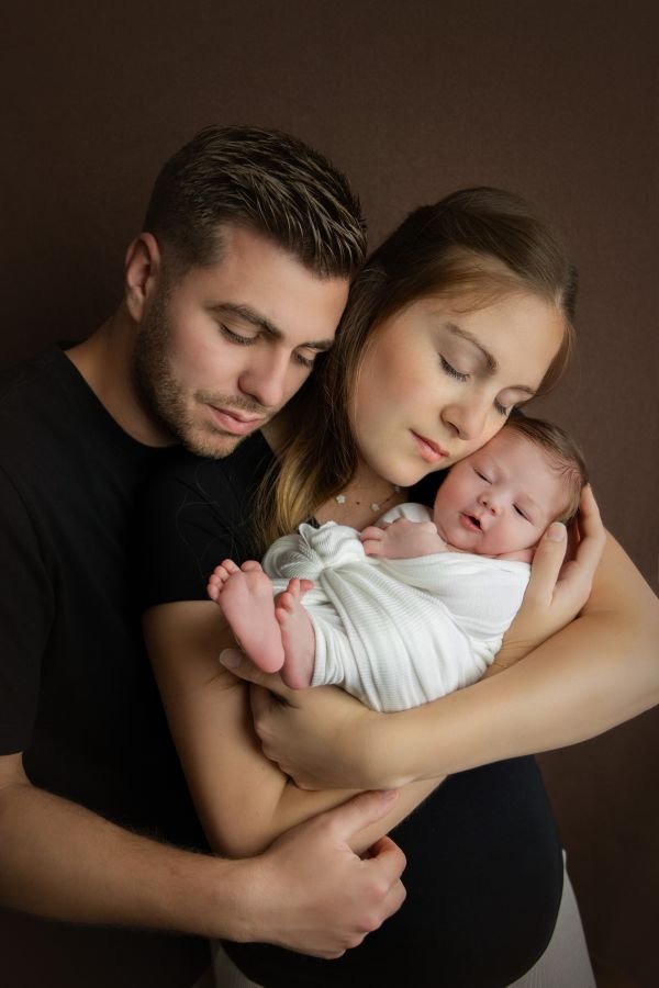 Séance photo naissance en famille